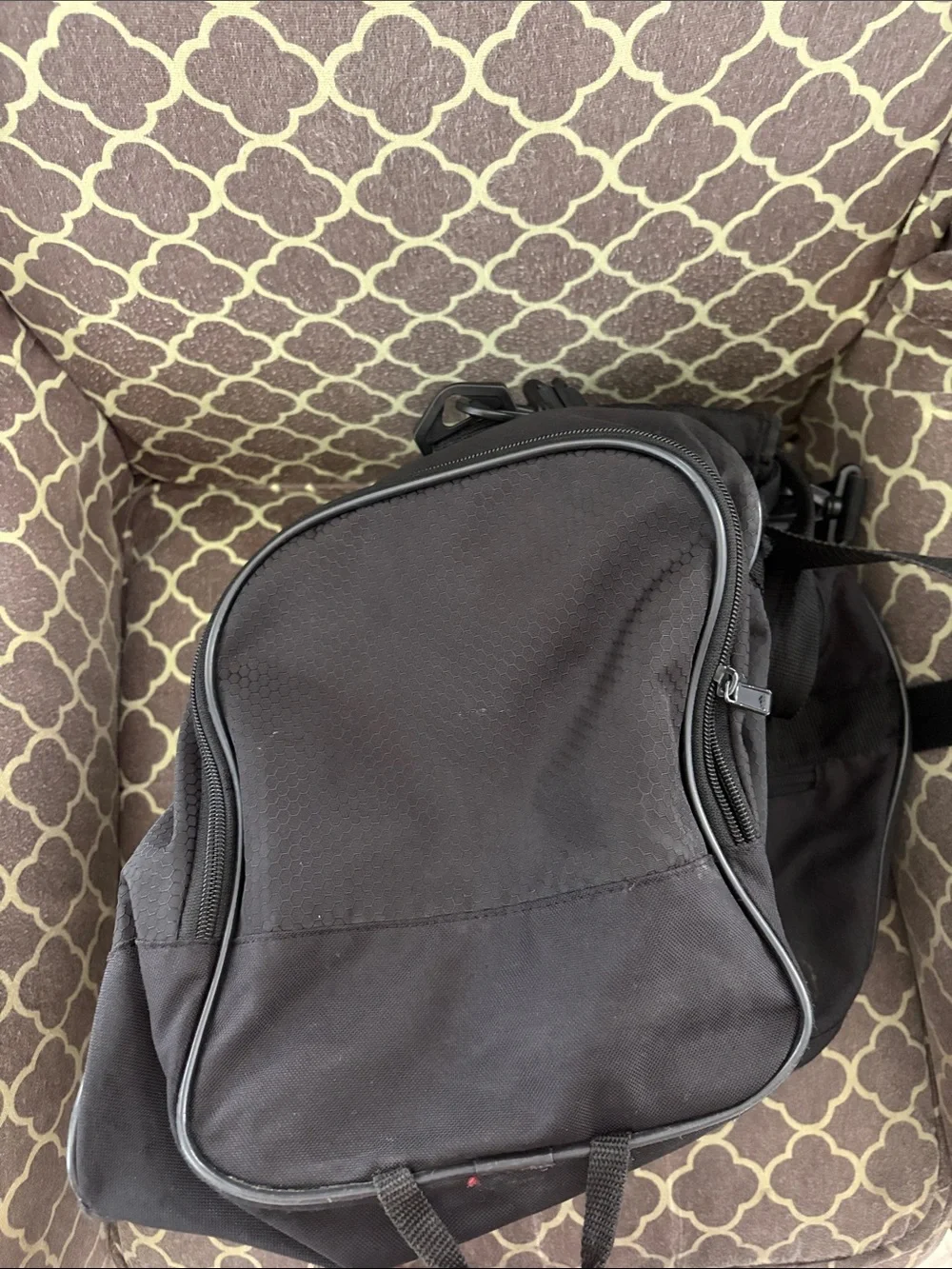 adidas Black Duffel Bag with White Logo